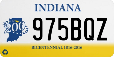 IN license plate 975BQZ
