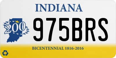 IN license plate 975BRS