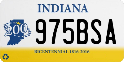 IN license plate 975BSA