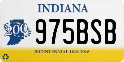 IN license plate 975BSB