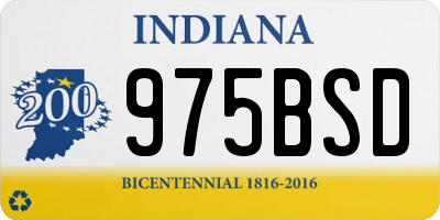 IN license plate 975BSD