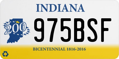 IN license plate 975BSF