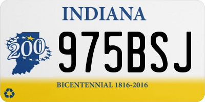 IN license plate 975BSJ