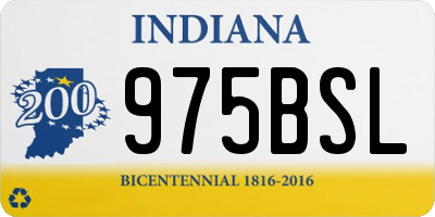 IN license plate 975BSL