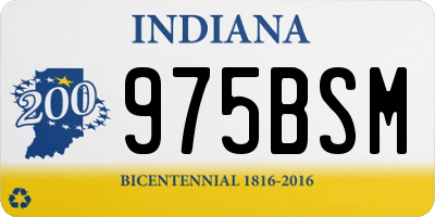 IN license plate 975BSM
