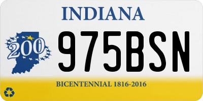 IN license plate 975BSN
