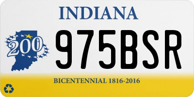 IN license plate 975BSR
