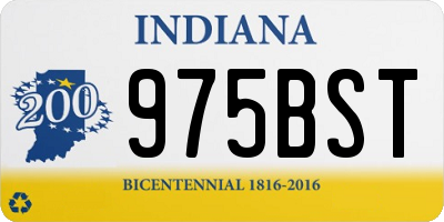 IN license plate 975BST