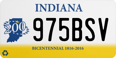 IN license plate 975BSV
