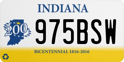 IN license plate 975BSW