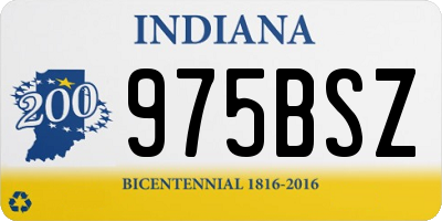 IN license plate 975BSZ