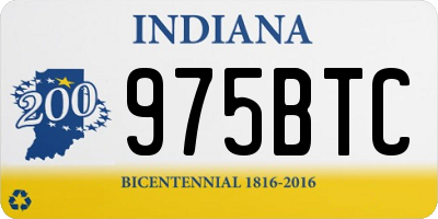 IN license plate 975BTC