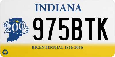 IN license plate 975BTK