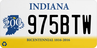 IN license plate 975BTW