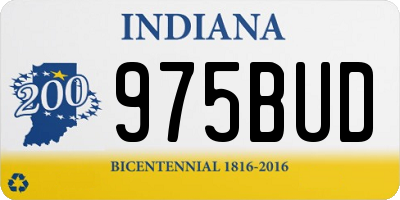 IN license plate 975BUD