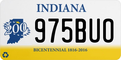 IN license plate 975BUO