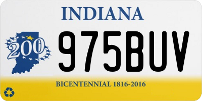 IN license plate 975BUV