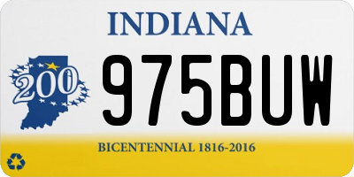 IN license plate 975BUW