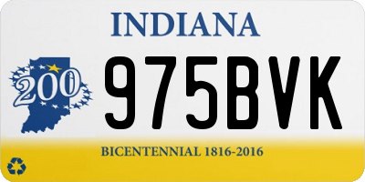 IN license plate 975BVK