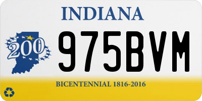 IN license plate 975BVM