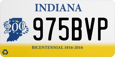 IN license plate 975BVP