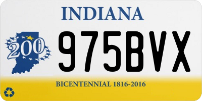 IN license plate 975BVX