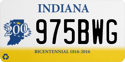 IN license plate 975BWG