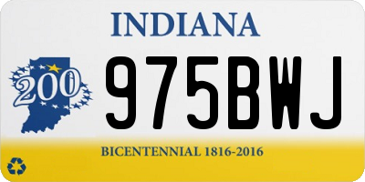 IN license plate 975BWJ
