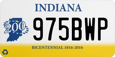 IN license plate 975BWP