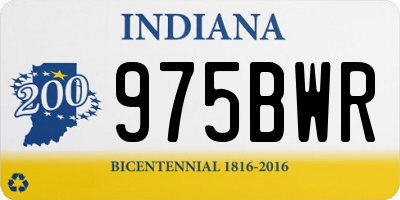 IN license plate 975BWR