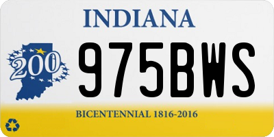 IN license plate 975BWS