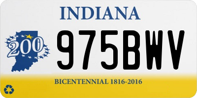 IN license plate 975BWV
