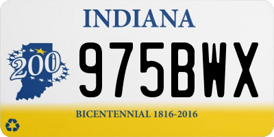 IN license plate 975BWX