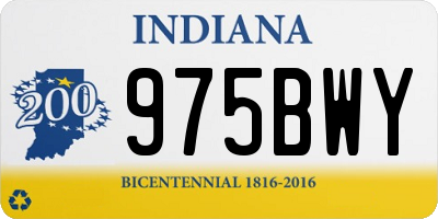 IN license plate 975BWY