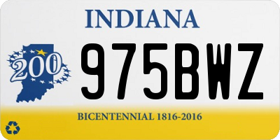 IN license plate 975BWZ