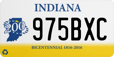 IN license plate 975BXC