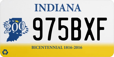 IN license plate 975BXF