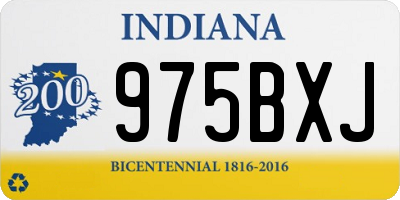 IN license plate 975BXJ