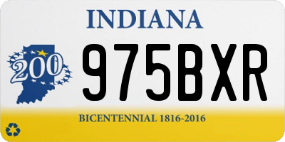 IN license plate 975BXR