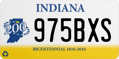 IN license plate 975BXS