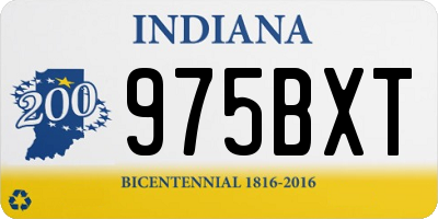 IN license plate 975BXT