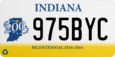 IN license plate 975BYC