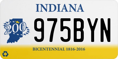 IN license plate 975BYN