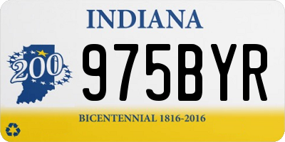 IN license plate 975BYR