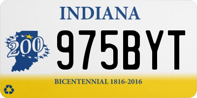 IN license plate 975BYT