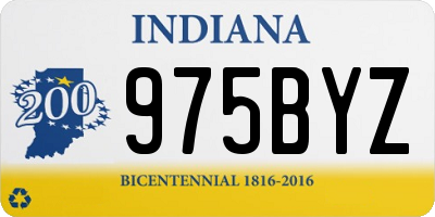 IN license plate 975BYZ