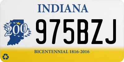 IN license plate 975BZJ