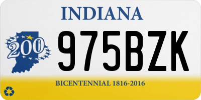 IN license plate 975BZK