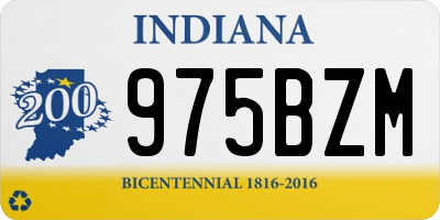 IN license plate 975BZM