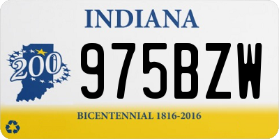IN license plate 975BZW